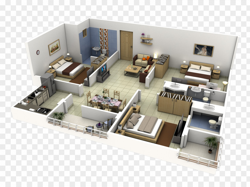 Interior Design Services 3D Floor Plan House PNG