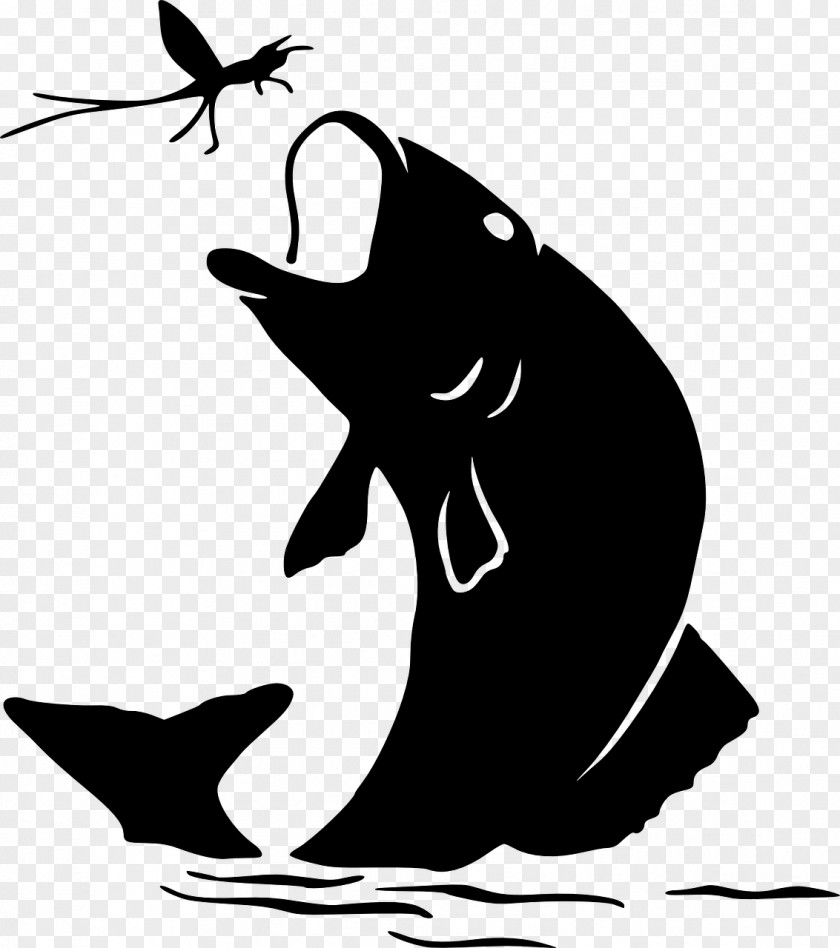 Red And Black Carp Silhouette Bass Fishing Clip Art PNG