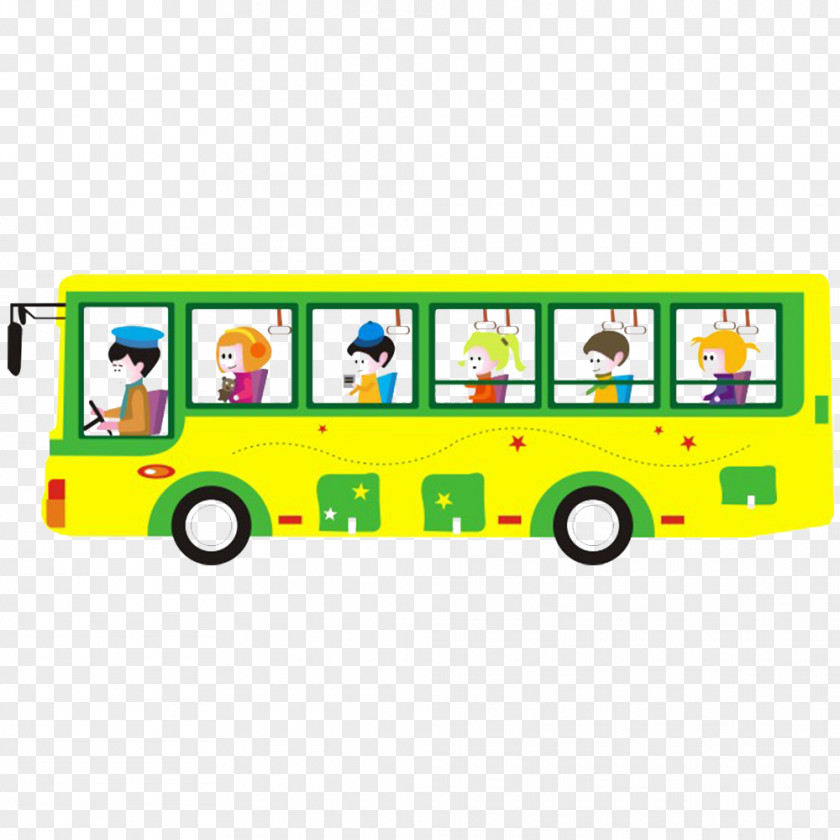 Safety Bus Cartoon Public Transport PNG