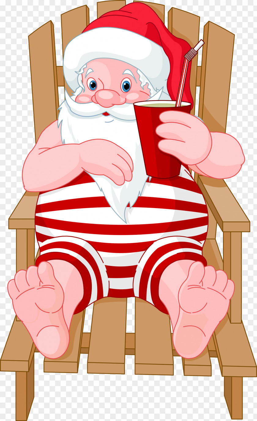 Saint Nicholas Santa Claus Beach Cartoon Clip Art PNG