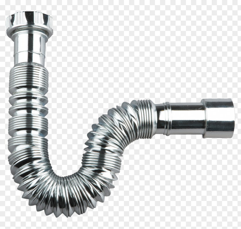Sink Siphon Pipe Chrome Plating Drain PNG