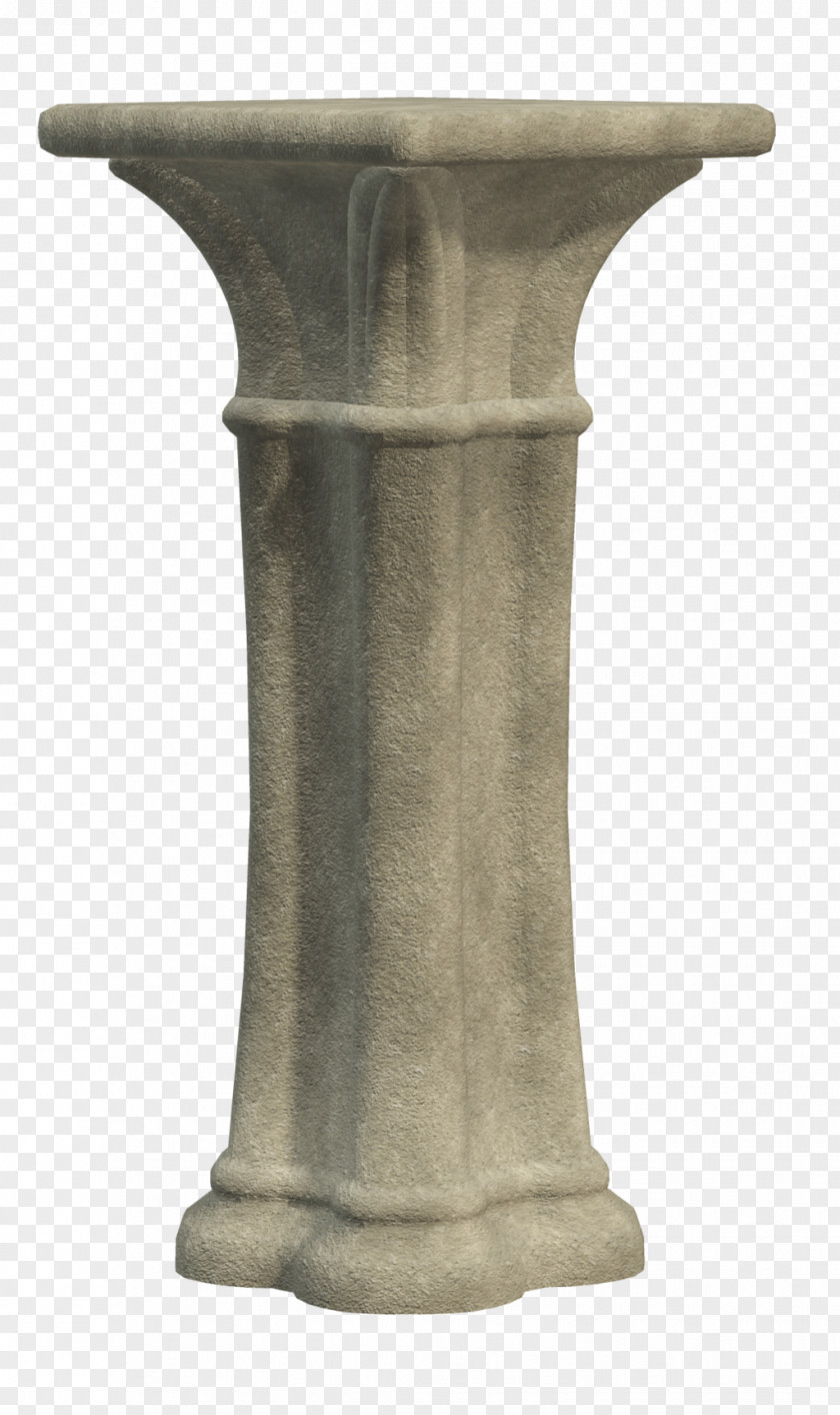 Stone Pedestal Column Statue PNG