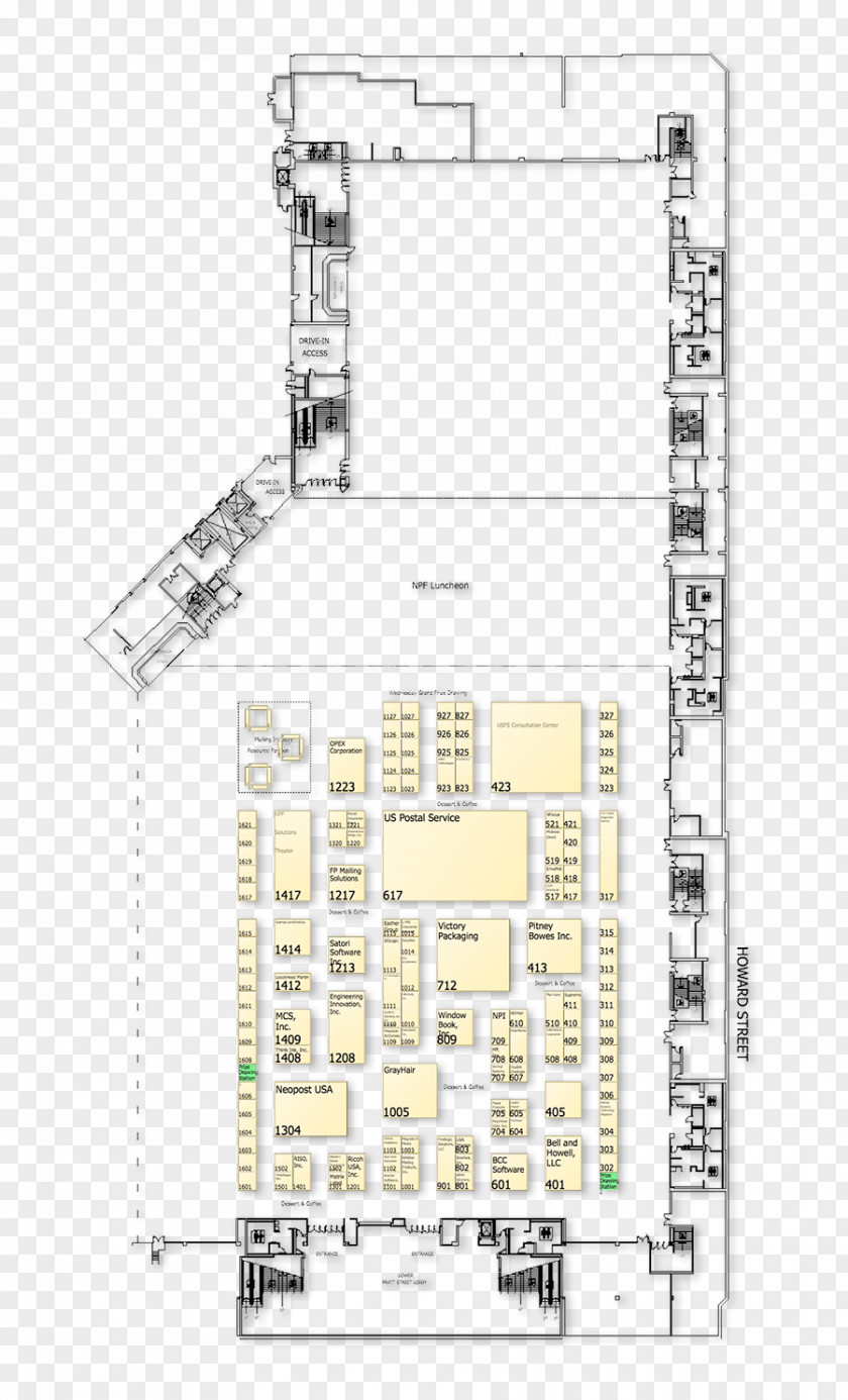 Toy Exhibition Hall Baltimore Convention Center Floor Plan Architectural Rendering PNG