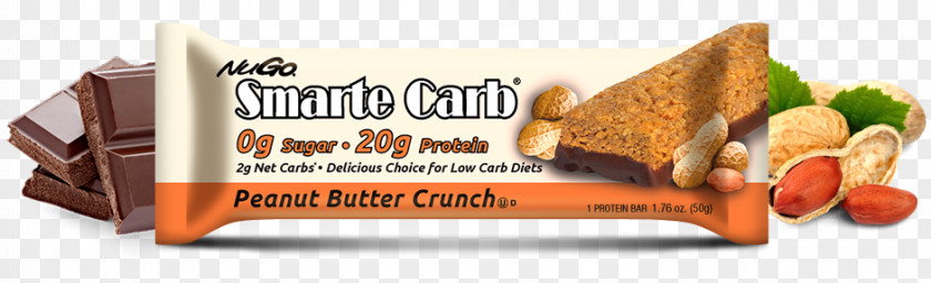 Zero Calorie Crackers Chocolate Brownie NuGo Smarte Carb Bar, Sugar Free Peanut Butter Crunch, 1.76-Ounce Bars (Pack Bar Food PNG