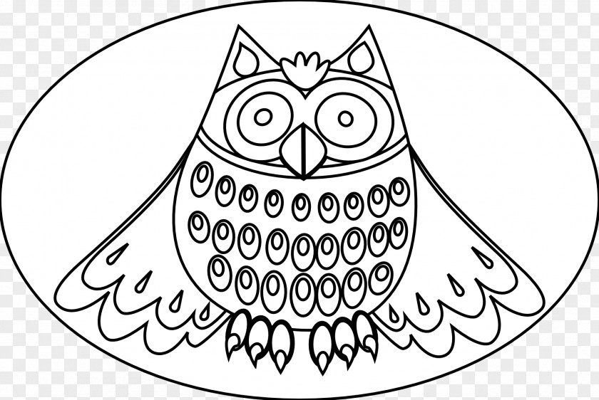 Owl Snowy Coloring Book Infant Adult PNG