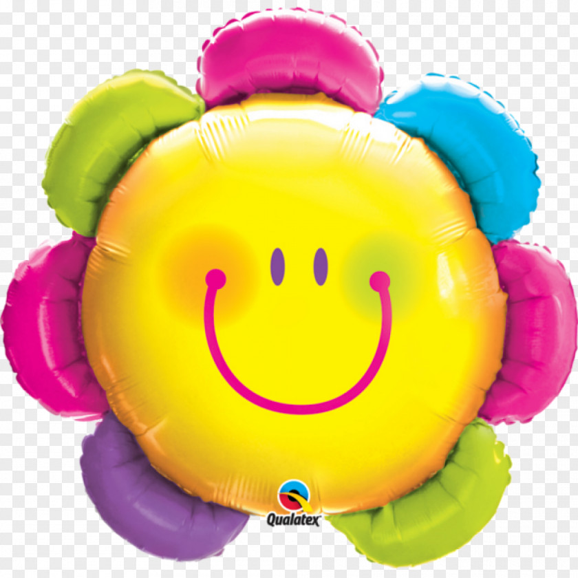 Balloon Face Flower Smiley PNG