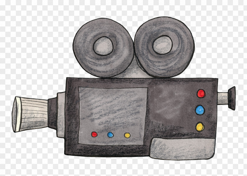 Cartoon Retro Movie Theme Hand-painted Video Recorder Videocassette Camera Film PNG