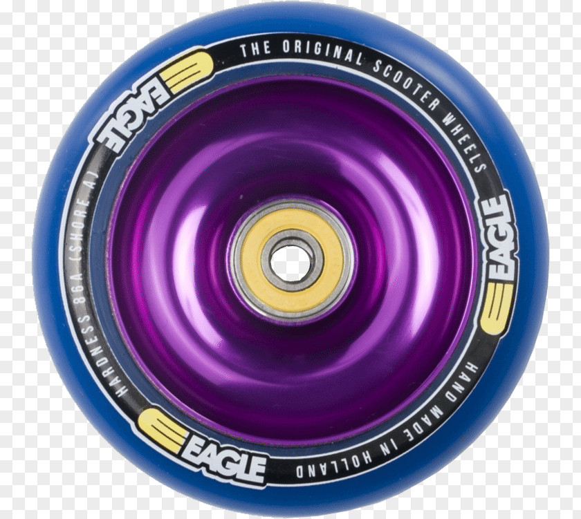 Purple Alloy Wheel Blue Spoke PNG