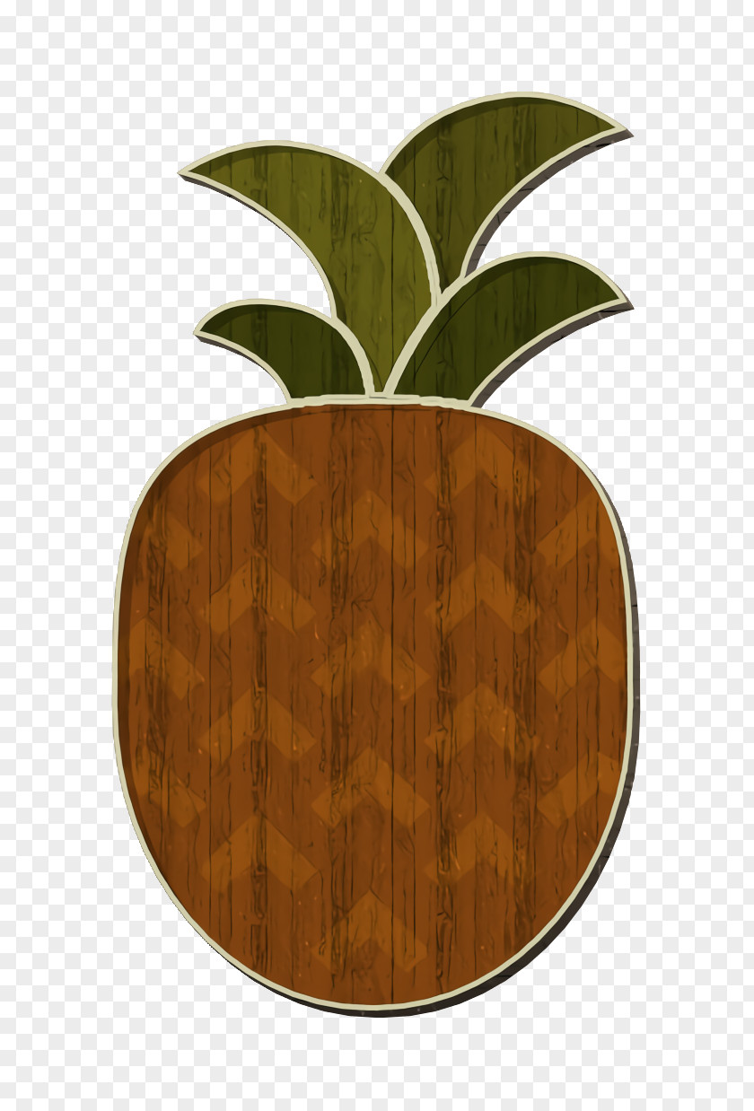 Sticker Wood Gastronomy Set Icon Pineapple Fruit PNG