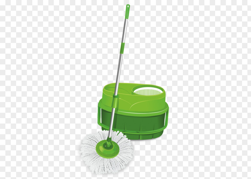 Bucket Mop Scrubber Cleaning Floor PNG