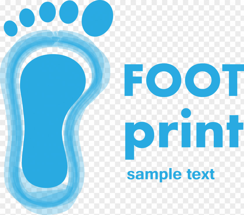 Blue Footprint Material PNG