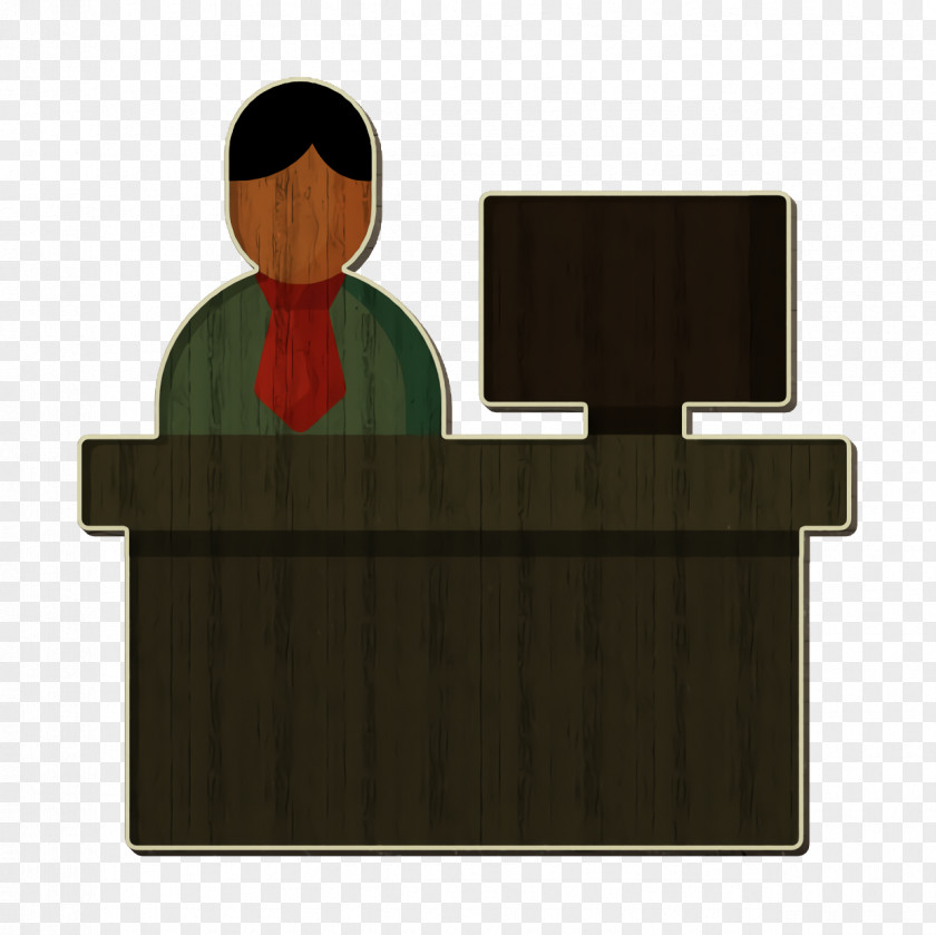 Employees Icon Desk Working PNG