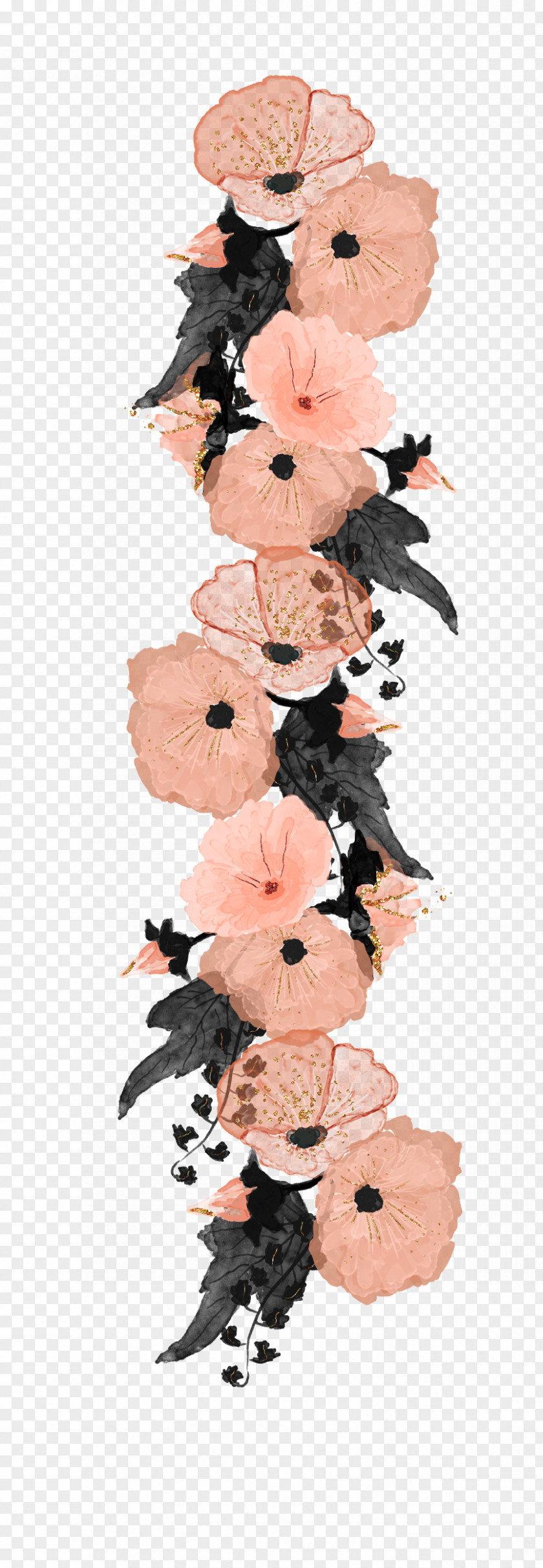 Hand-painted Decorative Pink Flower Clip Art PNG