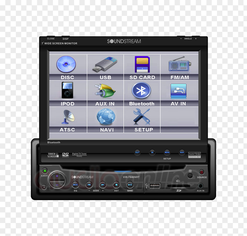 Dvd DVD Player Soundstream VIR-7830B Vehicle Audio Computer Monitors PNG