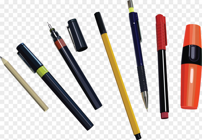 School Supplies Pencil Drawing Clip Art PNG