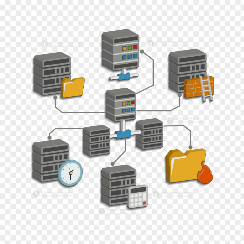 Server And Folders Database Download Icon PNG