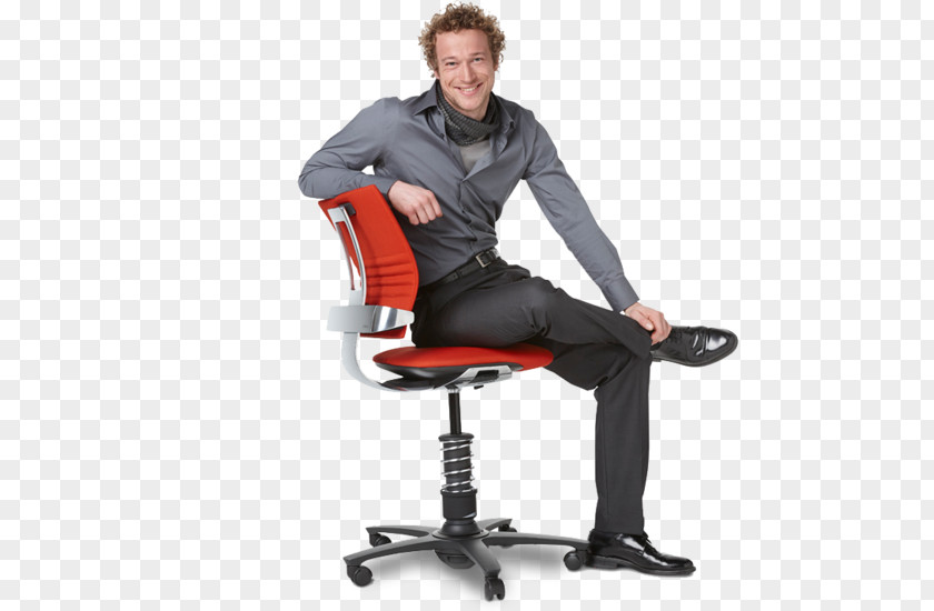 Sitting Man Office Chair Table Kneeling Varier Furniture AS PNG
