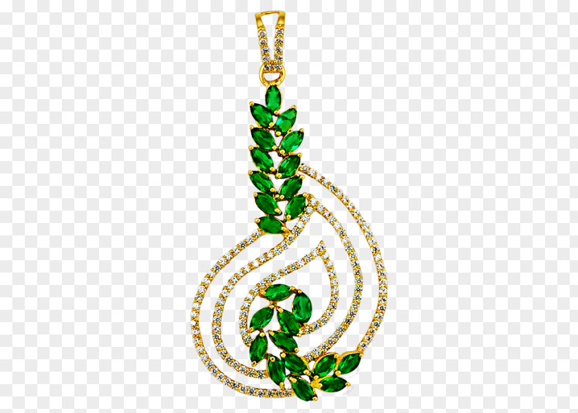 Emerald Body Jewellery Charms & Pendants Necklace PNG