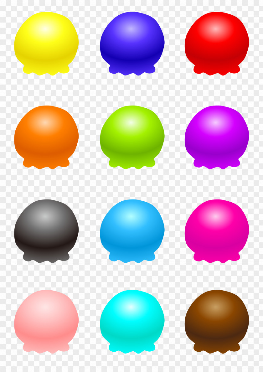 Four-ball Ice Cream Color Clip Art PNG