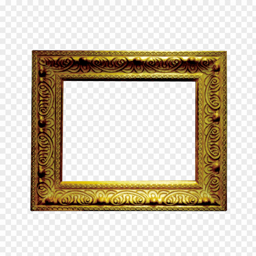 Gold Frame Picture Computer File PNG