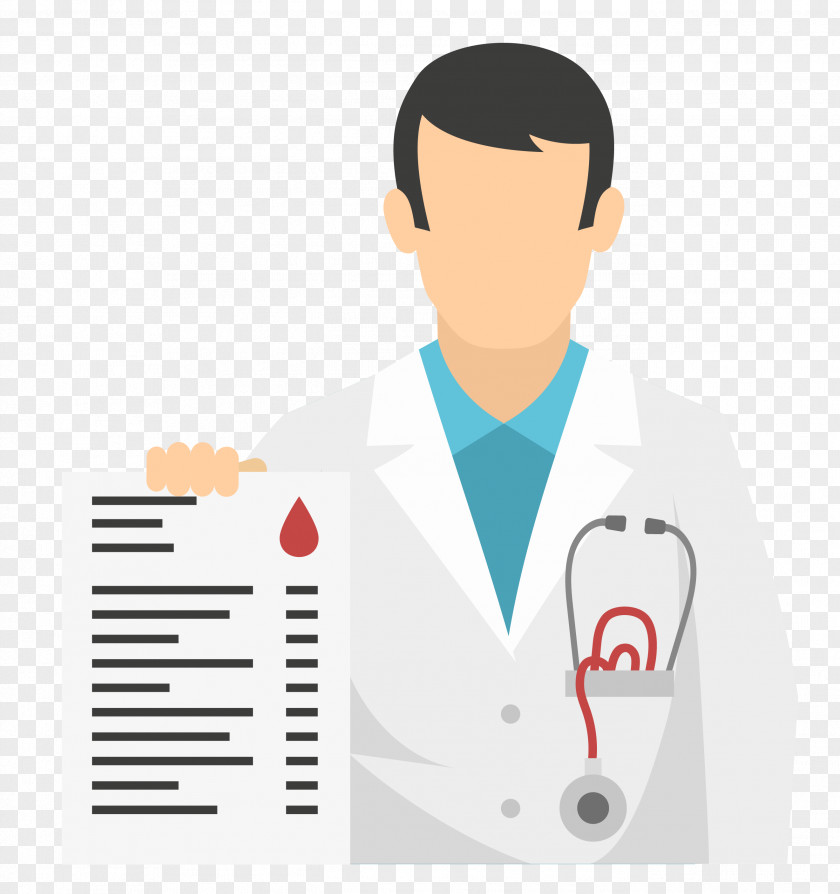 Vector Doctor Medical Record Material Physician Flat Design Icon PNG