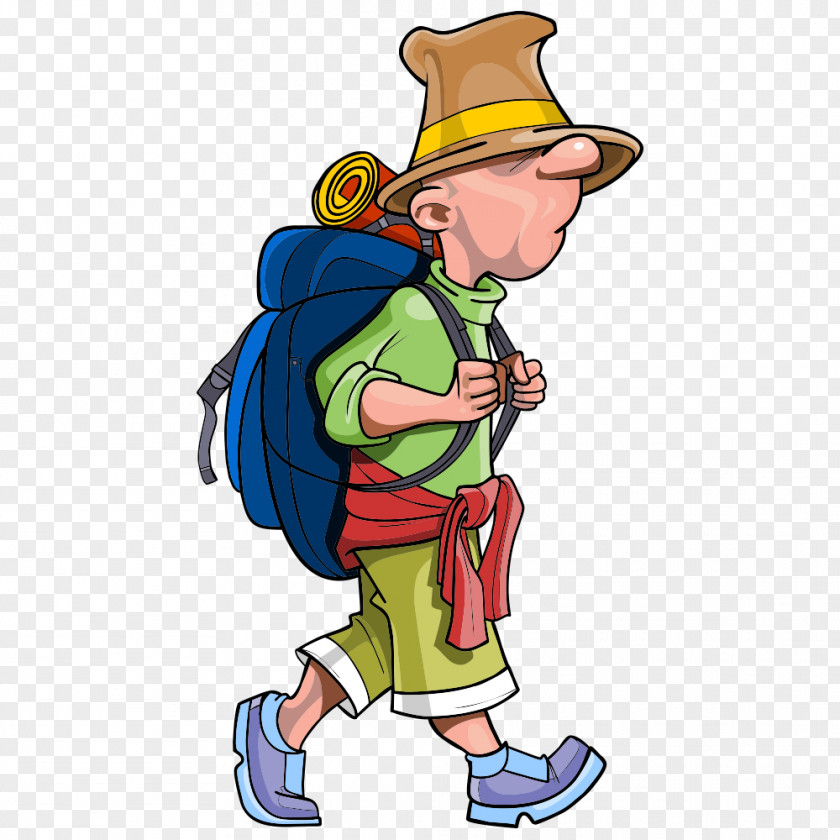 Backpacking People Travel Cartoon PNG