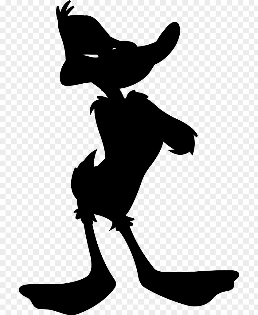 Blackandwhite Duck Crossing Daffy PNG