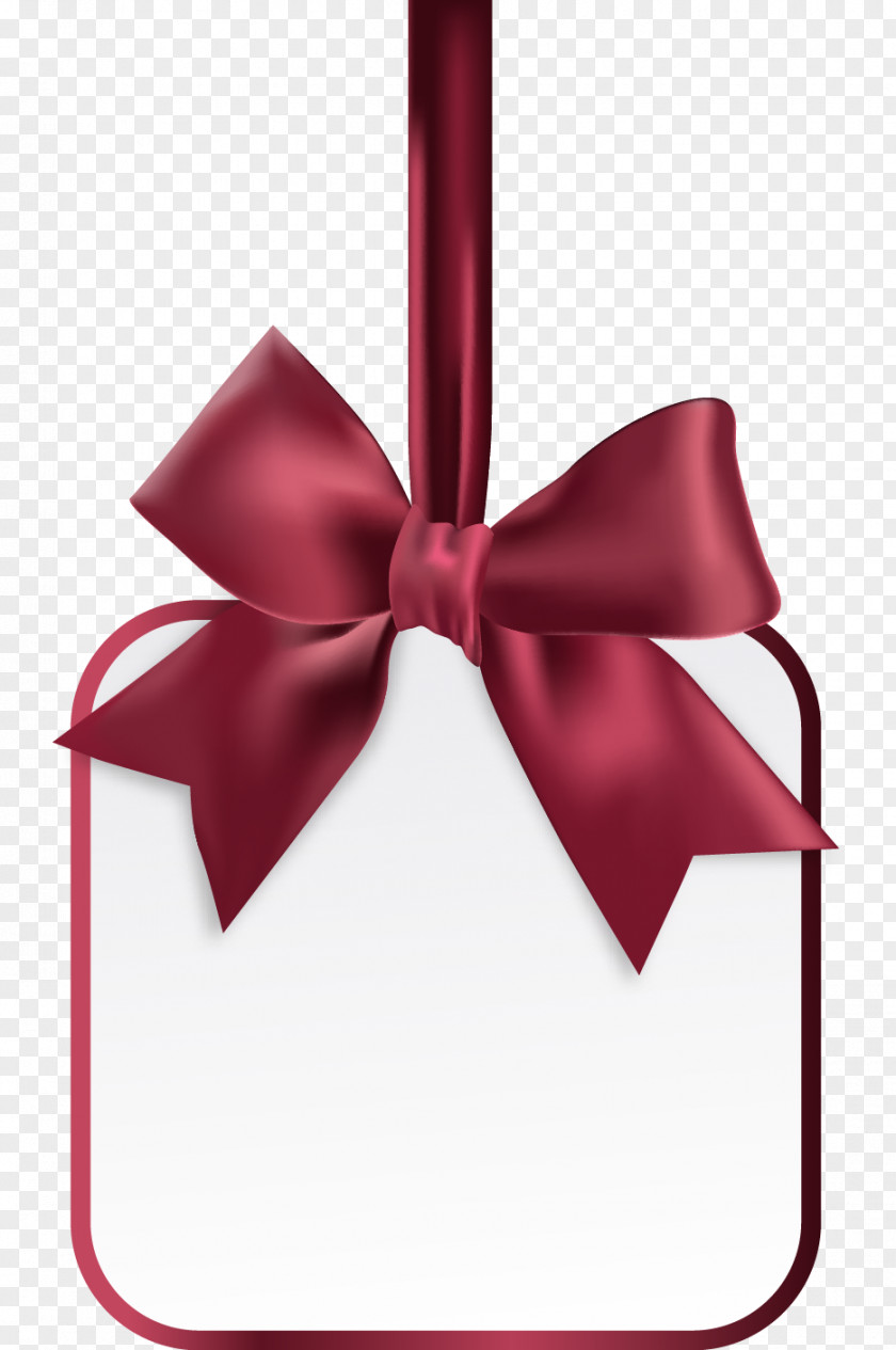 Bow Decoration Blank Tag Vector Gift Card Ribbon Clip Art PNG
