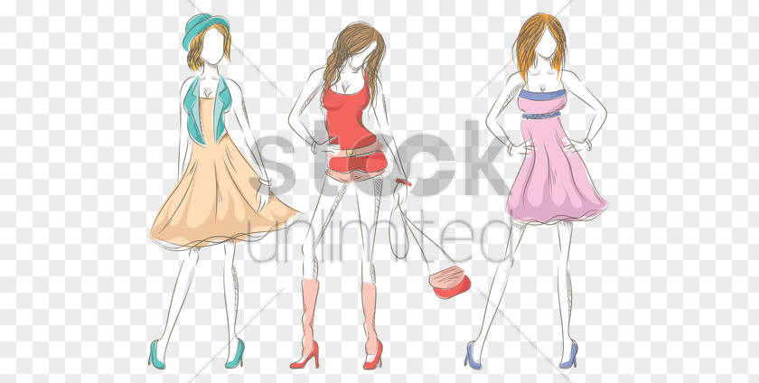 Fashion Model Illustration Dress Character Costume Clip Art PNG