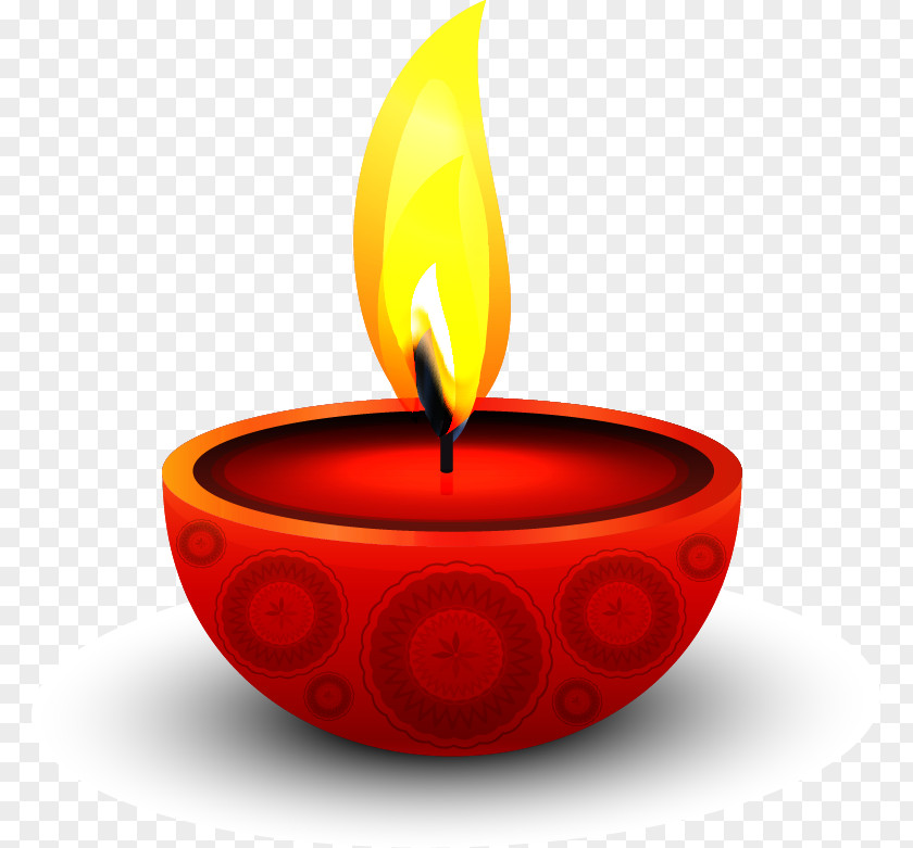 Painted Red Candle Pattern Download Clip Art PNG
