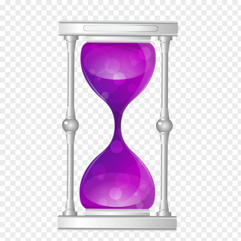 Purple Creative Hourglass Clock Creativity Time PNG