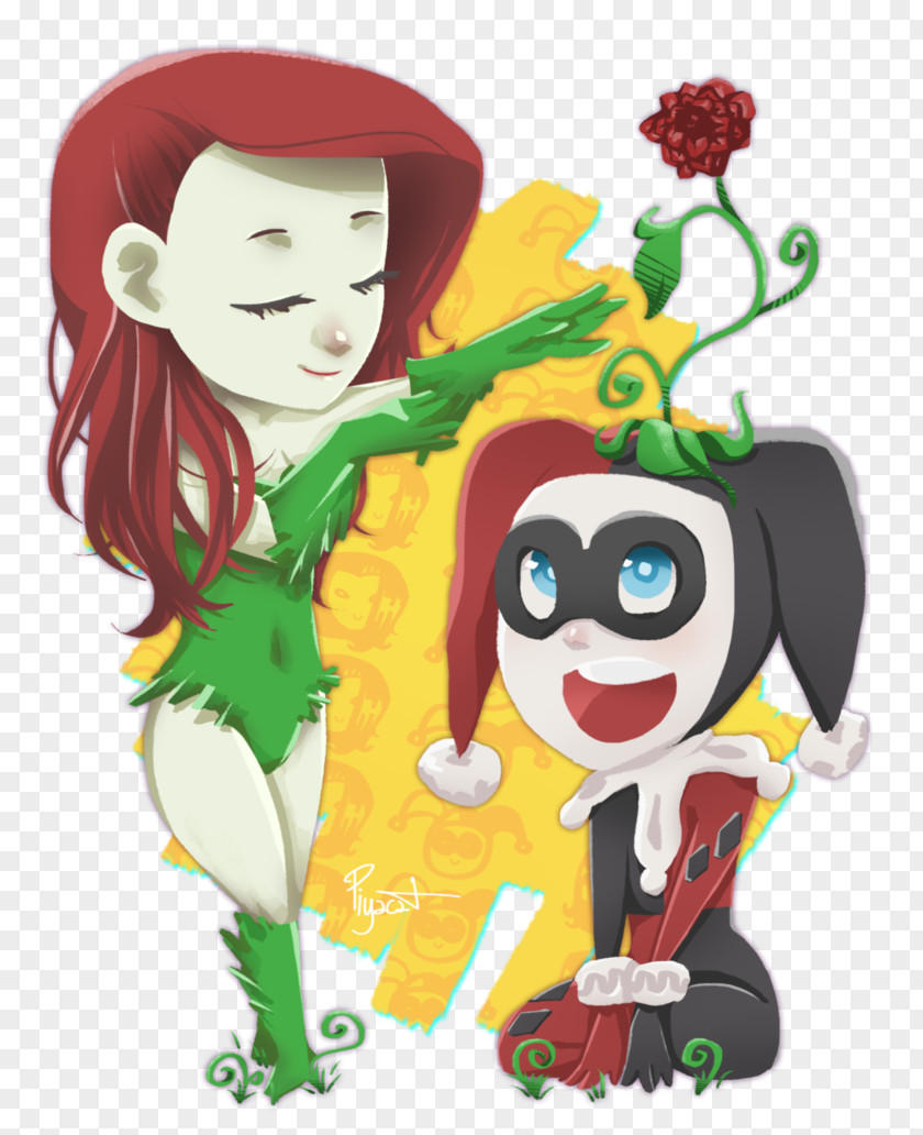 Harley Quinn Poison Ivy Drawing Fan Art PNG