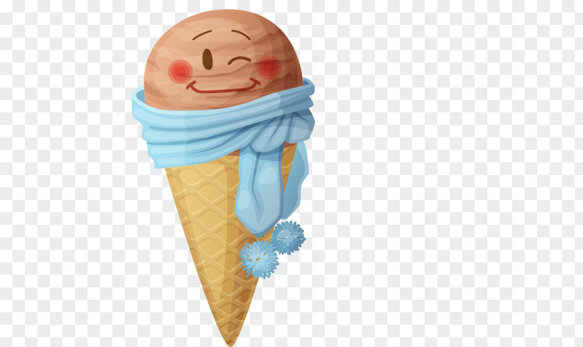 Ice Cream Cone Cartoon PNG