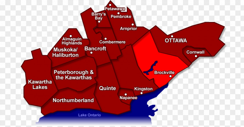Ontario Map Cornwall Belleville Kingston World PNG