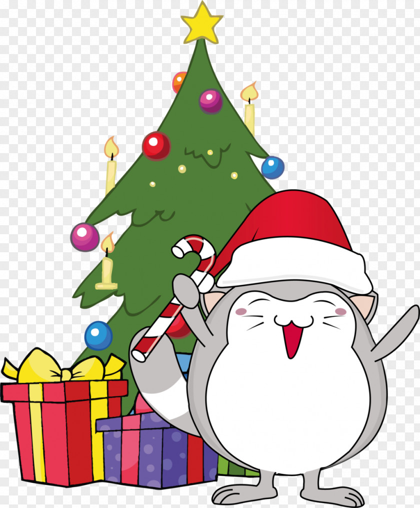 Santa Claus Christmas Tree Clip Art PNG