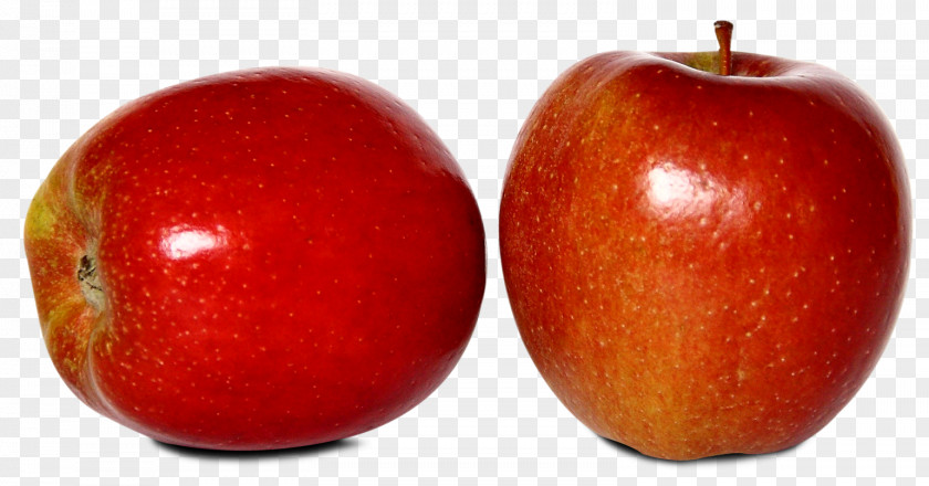 Two Red Ripe Apples Apple PNG