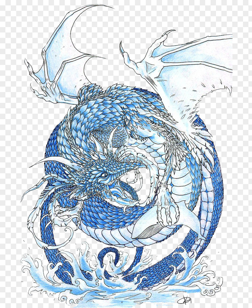 Chinese Painting Dragon Tattoo Drawing PNG
