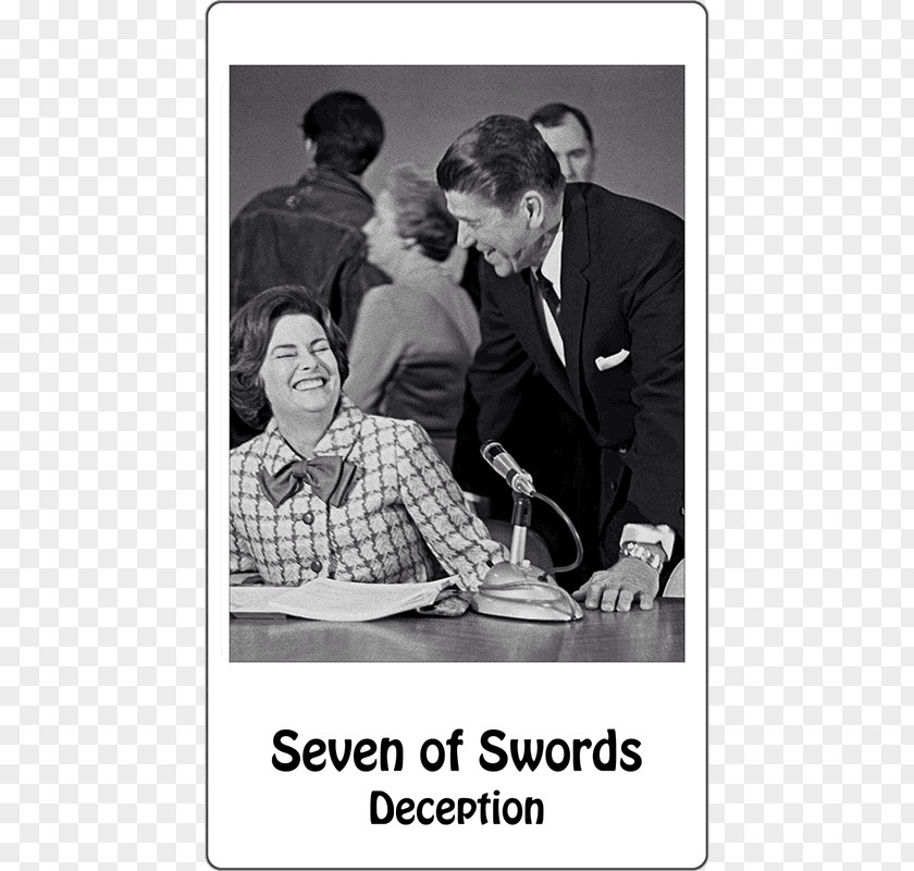 Patricia Hearst Seven Of Swords Tarot Counterculture Suit Playing Card PNG