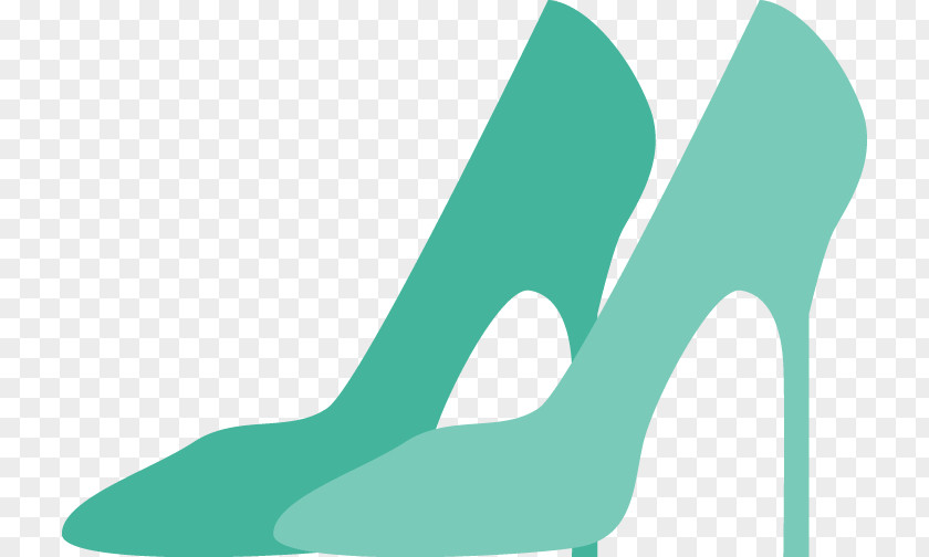 Fashion High Heels Shoe Green Pattern PNG