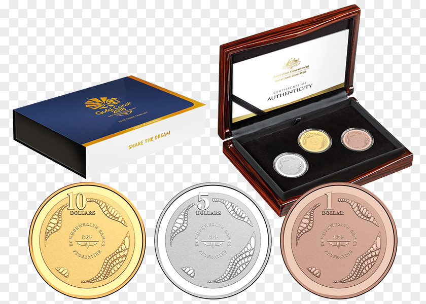 Game Medal 2018 Commonwealth Games Royal Australian Mint Gold Coast Proof Coinage PNG