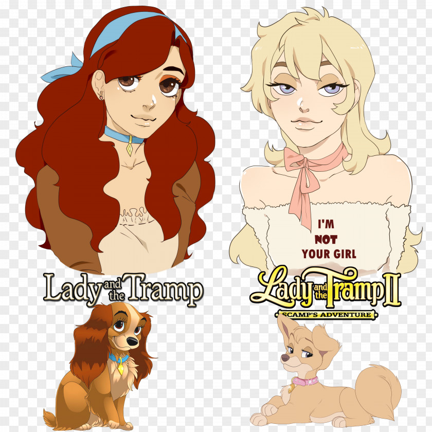 Lion Lady And The Tramp Scamp Fan Art PNG