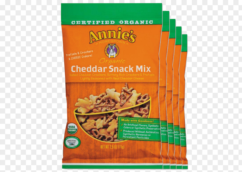 Organic Food Annie's Homegrown Cheddar Snack Mix PNG