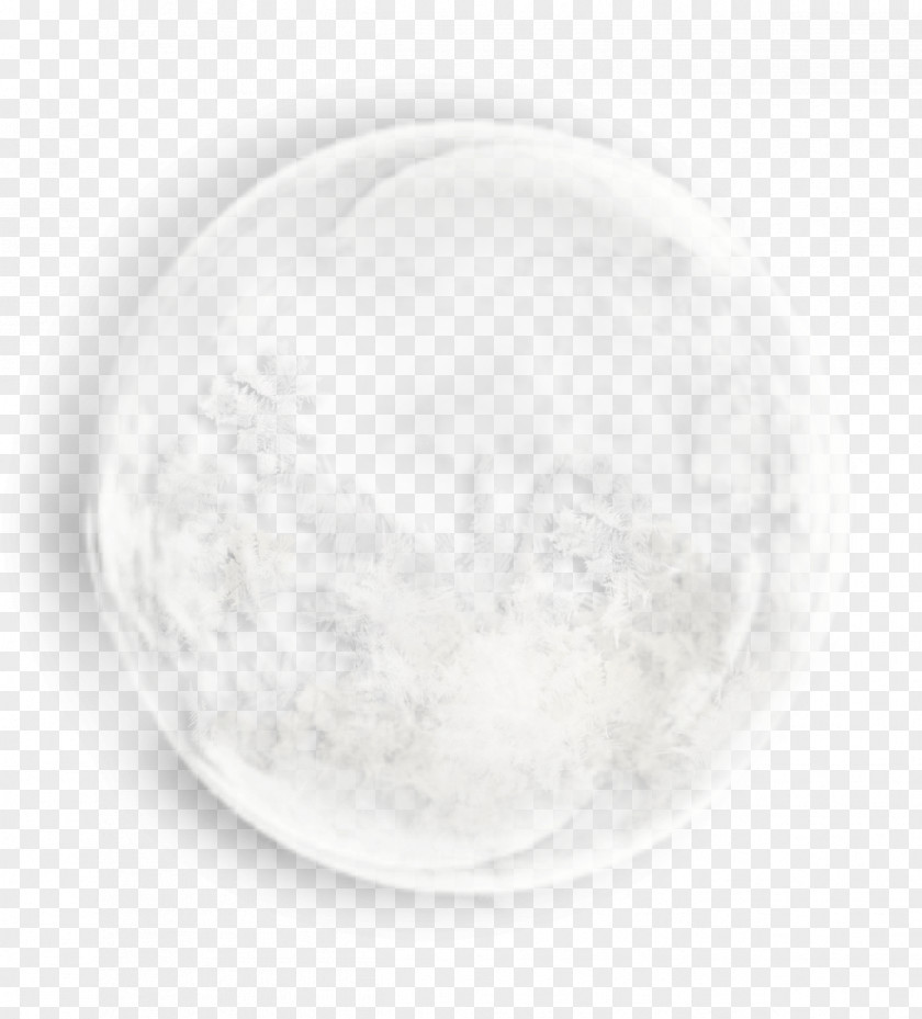 Round Three-dimensional Snowflake White Black Circle Pattern PNG