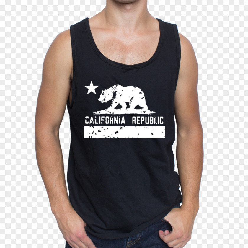 Silhouette Color T-shirt California Republic Hoodie Sleeveless Shirt PNG