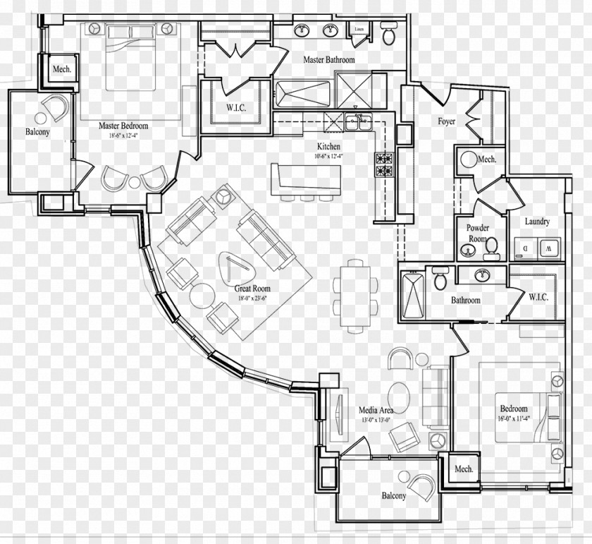 Tree Grove The Avenue District Floor Plan Drawing PNG