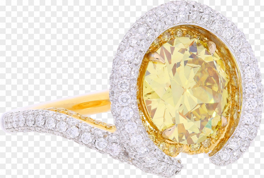 Yellow Ring Body Jewellery Diamond PNG