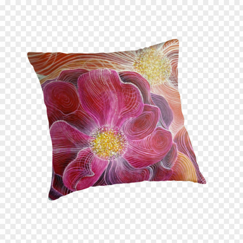 Abstract Flowers Cushion Throw Pillows Petal PNG