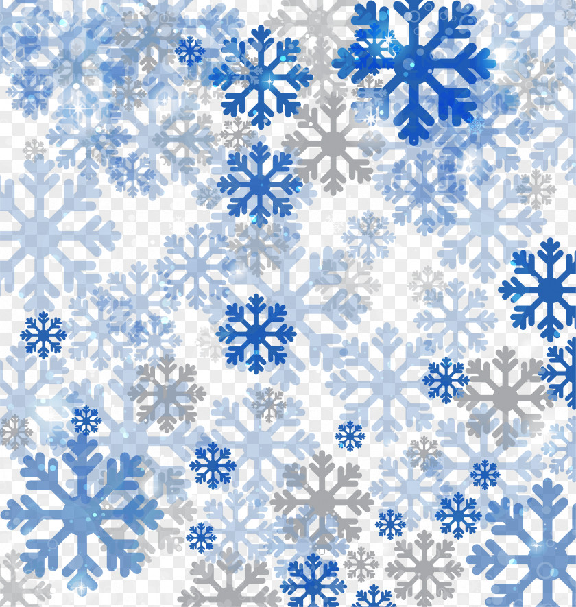 Blue Snowflake Pattern Paper Symmetry Gift Wrapping PNG