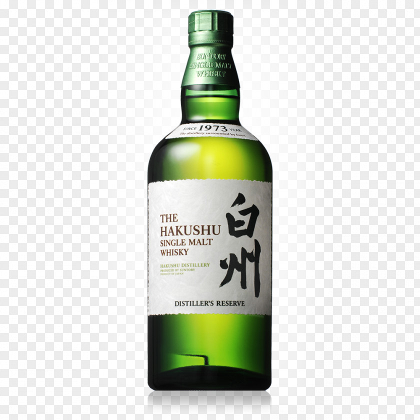 Bottle Yamazaki Distillery Hakushu Single Malt Whisky Japanese Whiskey PNG