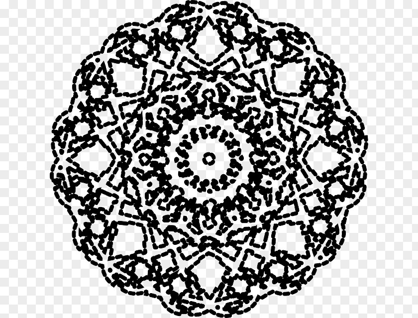 Classical Rosette Round Black And White Image Clip Art Drawing Ornament PNG